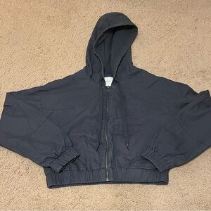Aeropostale Dark Gray/Blue Hooded Jacket